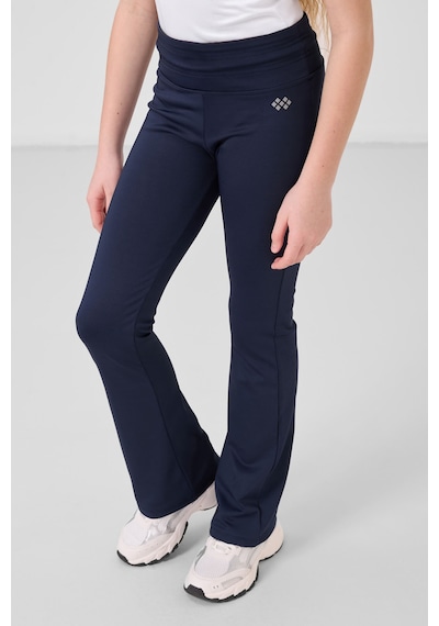 Tommylife İndigo Esnek Standart Fit Basic Performans İspanyol Paça Kız Çocuk Tayt - 75193 Indigo