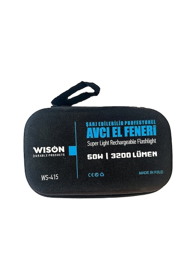 Wison Ws-415 3200 Lümen Profesyonel Şarjlı El Feneri Çok Renkli