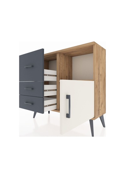 Arges Şifonyer Tek Raflı 3 Çekmeceli Tek Kapaklı 88x30x80 Çam-aytaşı/antrasit Aytaşı/antrasit Arges Şifonyer Tek Raflı 3 Çekmeceli Tek Kapaklı 88x30x80 Çam-aytaşı/antrasit Aytaşı/antrasit