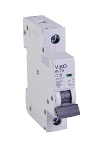 6vtb-1c16 Otomatik Sigorta 6ka C Tipi 1 Kutup 16a