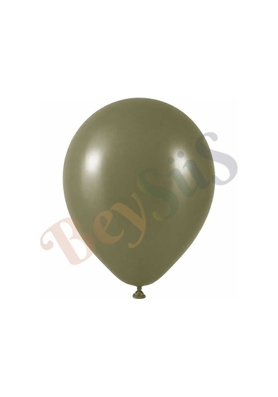 Zeytin Renk Lateks Retro Balon 13 Cm - 10 Adet Yeşil