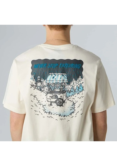 The North Face U Powder Days Relaxed S/s Tee-graphıc Erkek Tişört Nf0a8e4dqlı1 Nf0a8e4dqlı1 Bey Beyaz