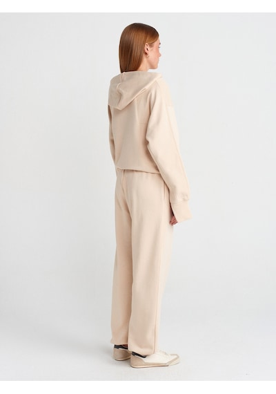 Dilvin 70458 Basic Jogger Pantolon- Açık Bej