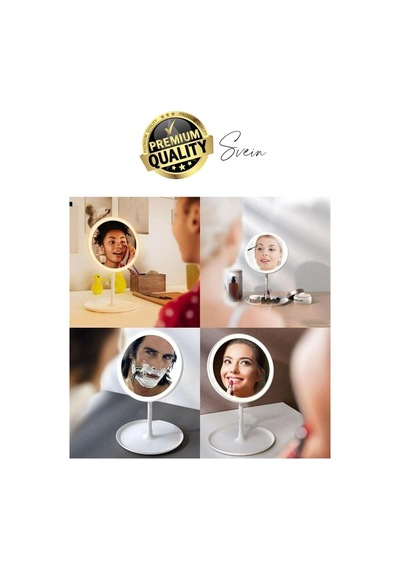 Dokunmatik Katlanabilir Taşınabilir Kablosuz Led Işıklı Makyaj Aynası 360 Döner Usb Şarj Edilebilir