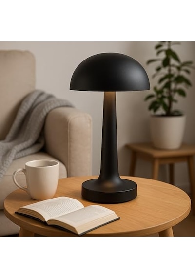 Siyah Dokunmatik Şarjlı Masa Lambası 3 Renk Modu 6400k-3200k-1600k , 2w Led, 30-50 Lümen, 1200mah Batarya, Usb Diğer