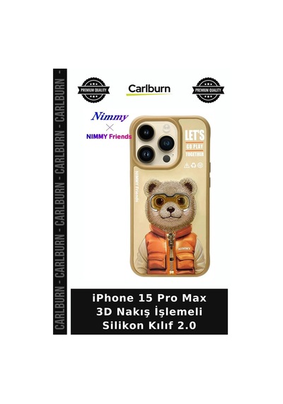 İphone 15 Pro Max 3d Nakış İşlemeli Silikon Kılıf 2.0 Telefon Stil Cep Aksesuarı Cihaz Koruma çok renkli