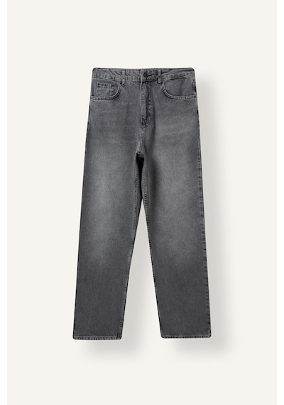 Defacto Baggy Fıt Normal Bel Geniş Paça Jean Pantolon I9313ax26aunm55 Gri-nm55