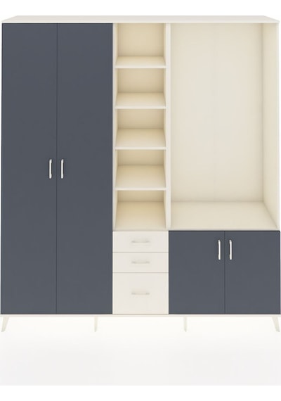 Hyperion Dolap 13 Raflı 3 Çekmeceli 4 Kapaklı 220x44x243 Aytaşı-antrasit/aytaşı Çok Renkli Hyperion Dolap 13 Raflı 3 Çekmeceli 4 Kapaklı 220x44x243 Aytaşı-antrasit/aytaşı Çok Renkli