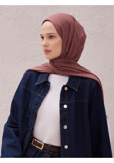Belli Grid Desen Fresh Nayora Şal Pembe