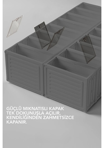 6 Katlı Katlanabilir Ayakkabılık, Modüler Ayakkabı Dolabı, Portatif Düzenleyici,antrasit Antrasit 6 Katlı Katlanabilir Ayakkabılık, Modüler Ayakkabı Dolabı, Portatif Düzenleyici,antrasit Antrasit