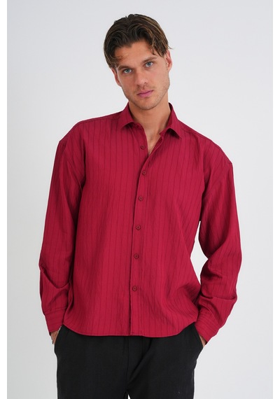 Redline Alto Erkek Oversize Gömlek Bordo