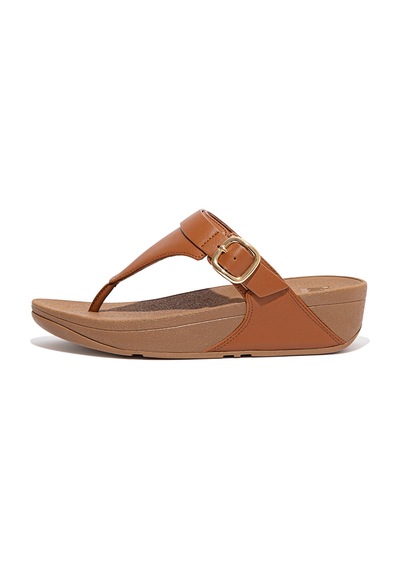592 Light Tan Terlik Kadın Diğer Es8-592 /090 Fitflop Lulu Adjustable Leather Toe-posts Acı Kahverengi