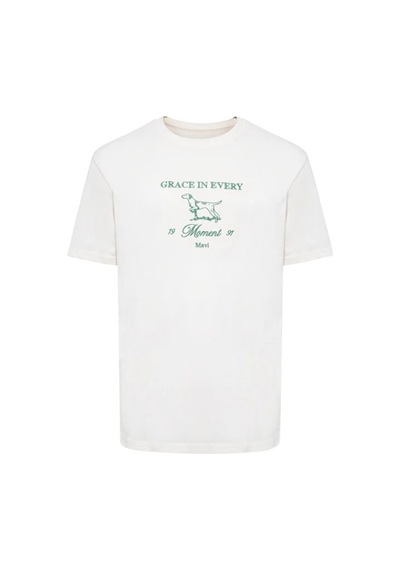 Mavi M0613159-81964 Grace In Every Nakışlı Tişört Erkek T-shirt Yeşil