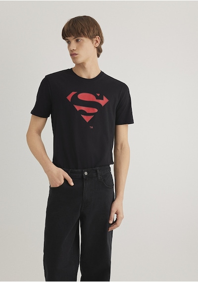 Mavi - Superman Baskılı Siyah Tişört 066875-900 Siyah