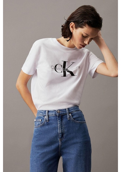 Kadın Beyaz T-shirt-7838 Beyaz