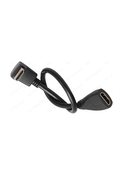 90 Derece L Tipi Açılı HDMI Erkek-Dişi Uzatma Kablosu 50cm