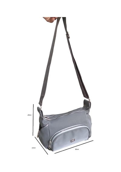 Mygeppetobag Suni Deri Bayan Çapraz Çanta -omuz Çantası Gri