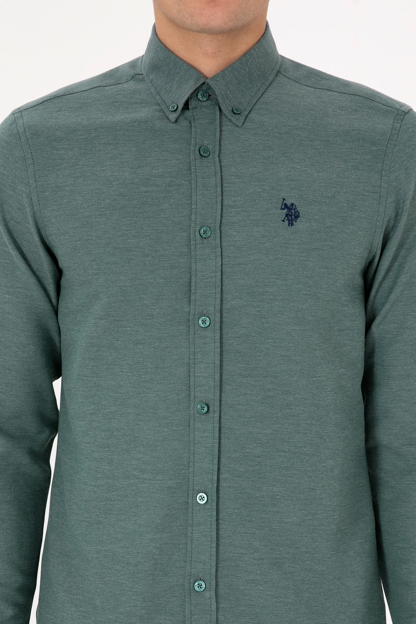 U.s. Polo Assn. Erkek Koyu Yeşil Gömlek Basic 50316723-vr079 Koyu Yesıl