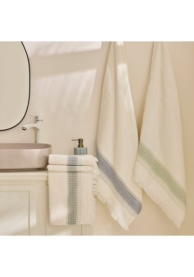 Karaca Home Soft Balance %100 Pamuk Hamam Seti 4 Parça Mavi-yeşil