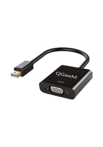 Qgeem Qg-hd17 Mini Display Port To Vga Dönüştürücü Siyah