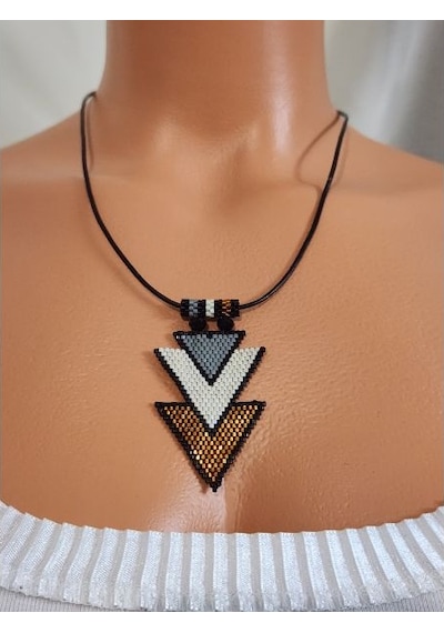Harmel Jewelry Miyuki Üç Renk Kolye Altın