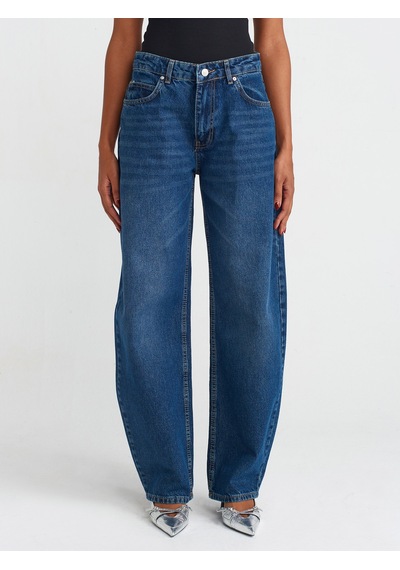 Dilvin 71747 Düşükbel Baggy Denim Pantolon Tint