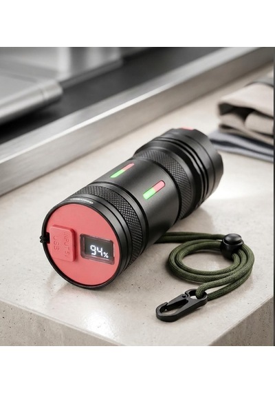 Led El Feneri 2000 Lümen Usb Şarj Edilebilir Flash Işığı Yüksek Güçlü El Feneri Siyah