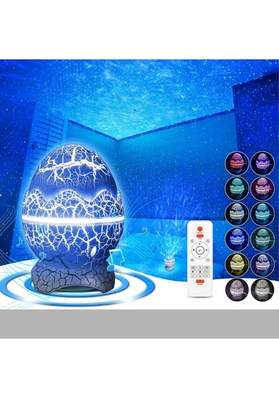 Dinozor Yumurtası Galaksi Projektörü 14 Renk Modlu Yıldız Ve Nebula Efektli