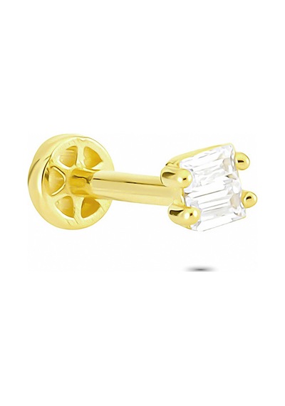 Glorria Altın Çift Baget Tragus Piercing Sarı