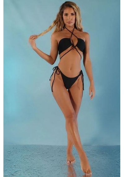 Deep Beach Bağlama Detaylı Bikini Takım Db200780bt 001