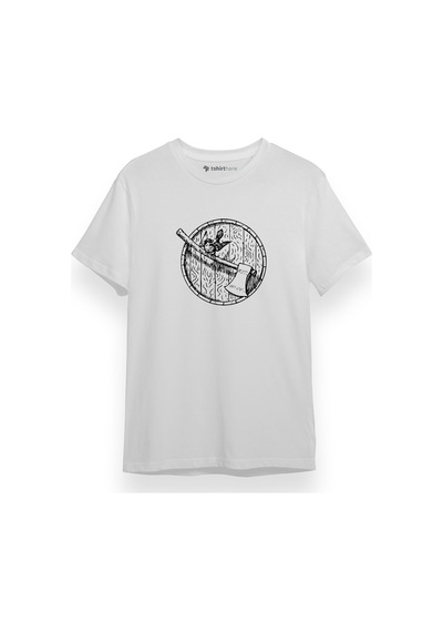 Ax Bird Icon Beyaz Kısa Kol Erkek Tshirt 001