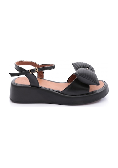 Dgn 7001 Kadin Fiyonk Detayli Sandalet Siyah