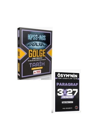 Paraf 2027 Kpss Meb Ags Tarih Gölge Soru Bankası+ Evp Akademi Paragraf