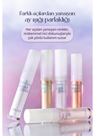 Clio Moon Glass Liquid Glitter Sweet Cloud 05 Chilling Rose