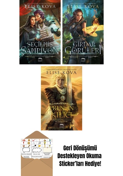 Seçilmiş Şampiyon Girdap Günlükleri İkinci Kitap + Girdap Görüleri Girdap Günlükleri Birinci Kitap Ciltli + Prensin Kılıcı Altın Muhafızlar Serisi 2