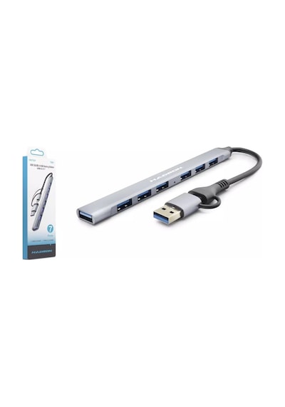 Hadron Hdx7857 7-in-1 Usb + Type-c Hub Çoklayıcı - 1xusb 3.0 + 6xusb 2.0