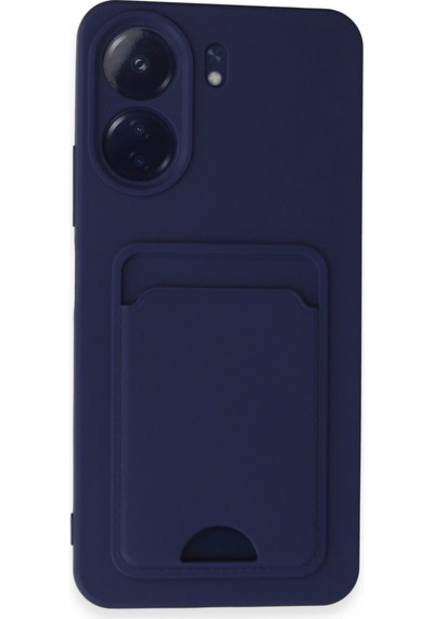 Xiaomi Redmi 13c Uyumlu Kılıf Kelvin Kartvizitli Silikon - Lacivert