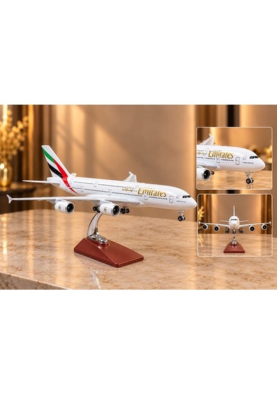 Özel Seri Hatıra Büro Havacılık Metal Emirates Airbus Yolcu Uçağı Maketi Standlı Dekoratif