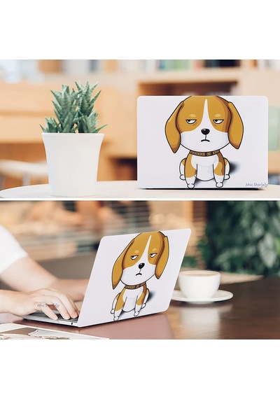 Macbook Air 13 Kılıf A1369 A1466 Uyumlu Köpek Desenli Tpu İnce Hafif Darbe Emici Lazer Uv Baskılı Sert Koruyucu Kapak Kahverengi Belirtilmemiş