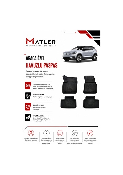 Volvo Ex40 2026 Model 4d Ekstra Havuzlu Paspas