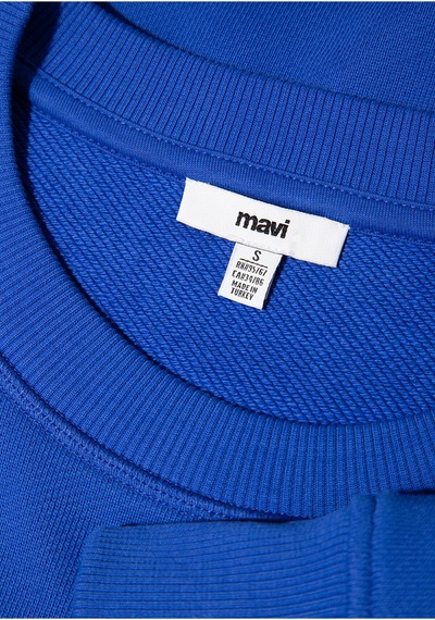 Mavi Kadın Bisiklet Yaka Sweatshırt Parlak Mavi 1s10389-70576 Mavi