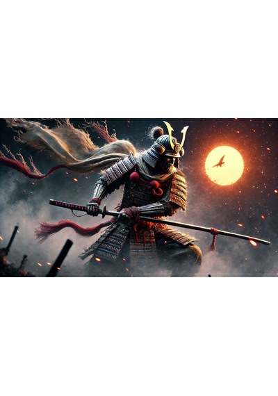 Ti-play Harakiri 60x90cm Modern Samuray Pvc Çerçevesiz Tablo