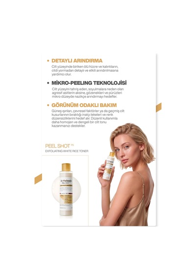 Pirinç Özü & Niasinamid-seramid İçeren Tonik Peeling Ve Aydınlatıcı Çift Etkili Bakım 200ml