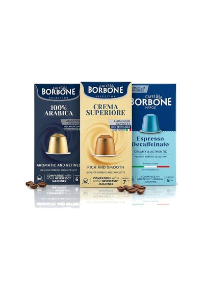 Caffe Borbone Arabica Superiore Decaf 30'lu Kapsül Kahve - Nespresso Uyumlu, Keşif Avantaj Paketi