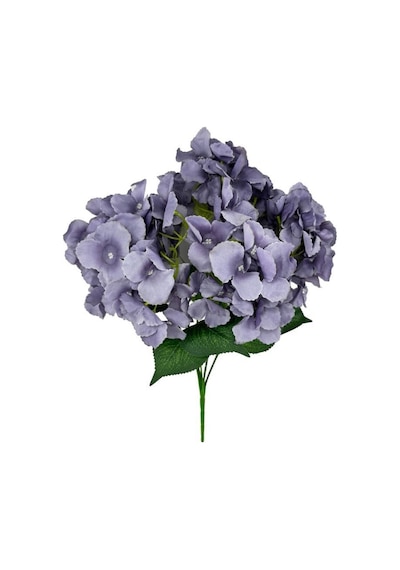 Yapay Çiçek Ortanca Çiçeği Demeti 43 Cm Açık Koyu Lila