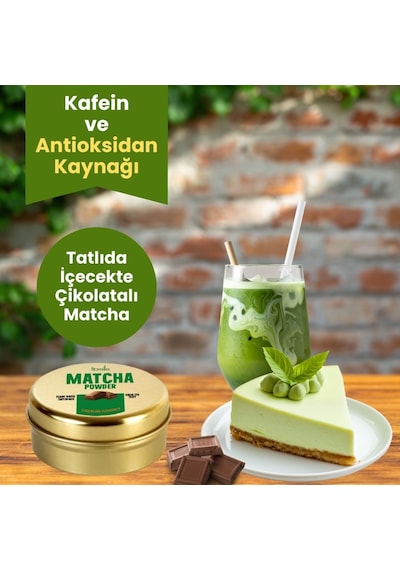 Fibrelle Matcha Çikolata 25 G Teneke Kutu