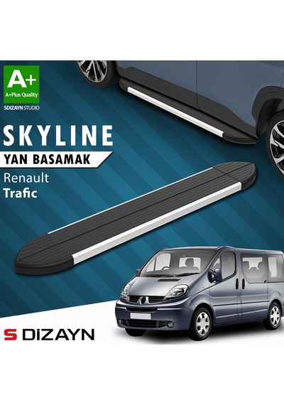 S-dizayn Renault Trafic 2 Kısa Şase Skyline Aluminyum Yan Basamak 223 Cm 2001-2014 A+ Kalite