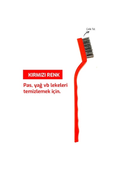 Mutfak Pas Sökme Fırçası Ocak Derinlemesine Temizleme Fırçası 3'lü