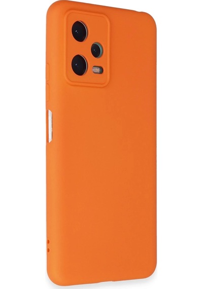 Newface - 348 - Xiaomi Redmi Note 12 5g Kılıf Nano İçi Kadife Silikon - Lvsqvr - - Turuncu