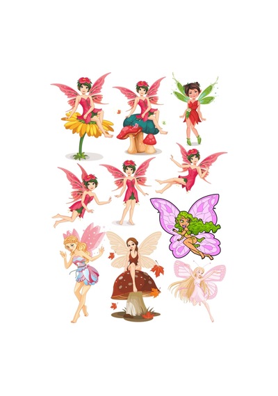 Peri Sticker Set-1 10 Parça Telefon, Tablet, Defter, Laptop Sticker